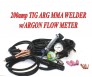 200 Amp DC Inverter TIG & ARC STICK MMA Welding Steel Welder W/Argon Flow Meter